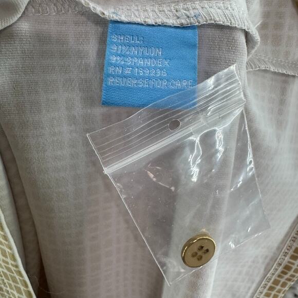 J McLaughlin Dress Women S Tan Mod Matrix Catalina Cloth Calla Shirt 3/4 Sleeve - Picture 15 of 16